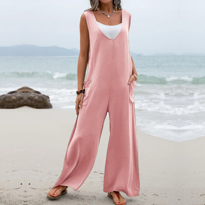 AHLSENTOP™ Ärmelloser, lockerer Sommer-Overall für Damen