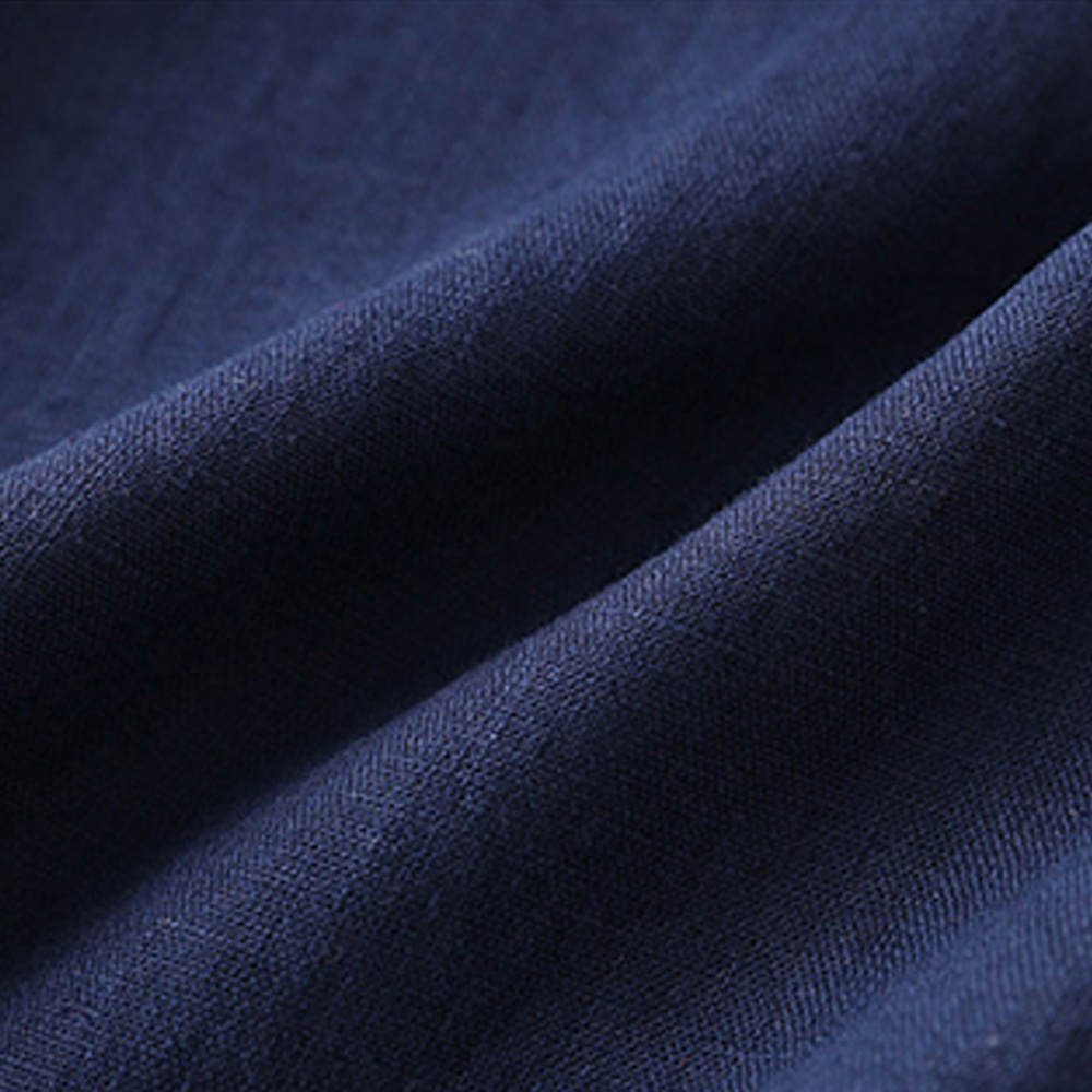 AHLSENTOP Neue hoch taillierte Damenhose mit weitem Bein aus Baumwolle und Leinen mit seitlichem Bindeband