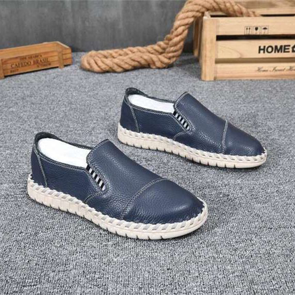 Ahlsentop Handgefertigte Herren-Slipper aus Leder
