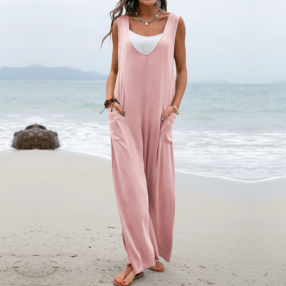 AHLSENTOP™ Ärmelloser, lockerer Sommer-Overall für Damen