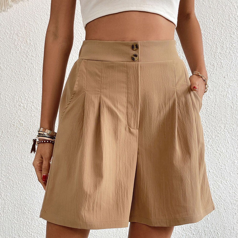 AHLSENTOP Neue Damenshorts mit hoher Taille und weitem Bein