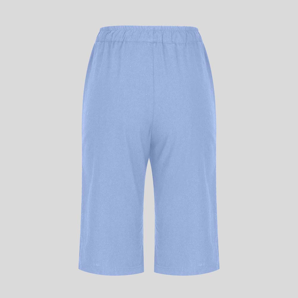 AHLSENTOP™ Lockere Sommerhose für Damen mit Kordelzug aus Baumwolle und Leinen
