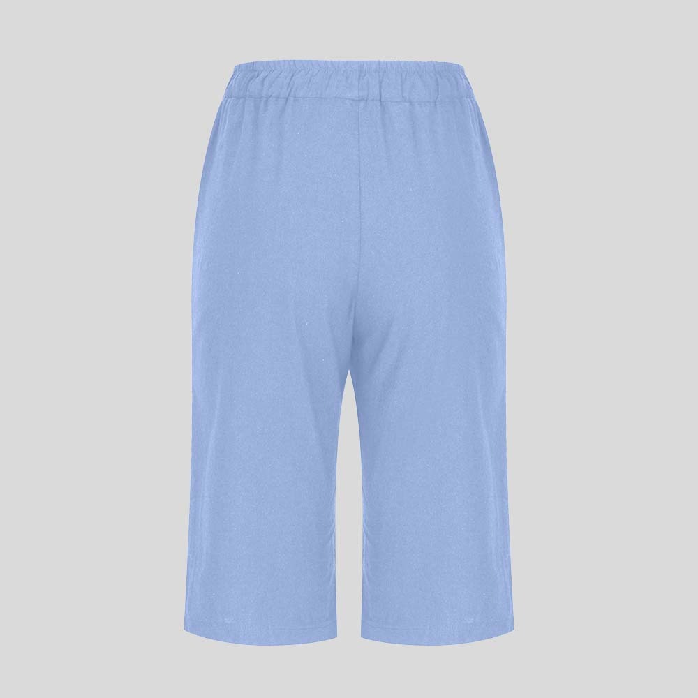 AHLSENTOP™ Lockere Sommerhose für Damen mit Kordelzug aus Baumwolle und Leinen