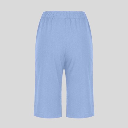 AHLSENTOP™ Lockere Sommerhose für Damen mit Kordelzug aus Baumwolle und Leinen