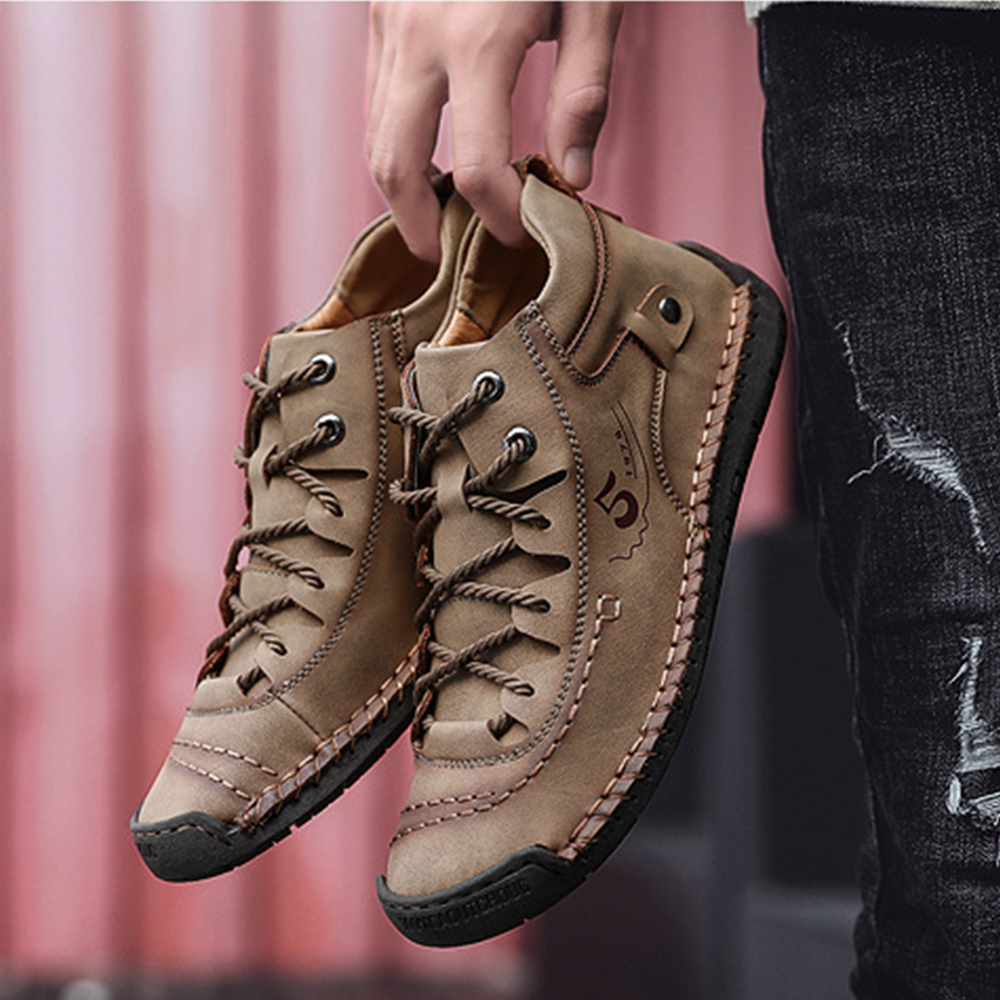 Ahlsentop Handgenähte britische Freizeitstiefel für Herren im Herbst