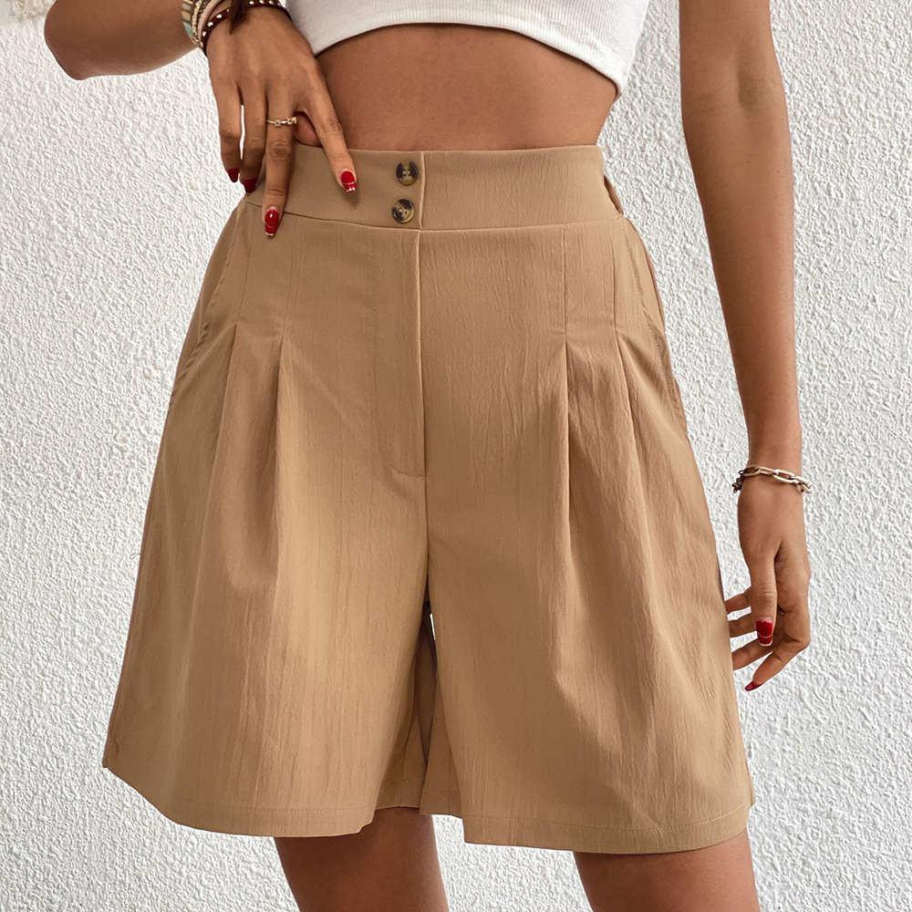AHLSENTOP Neue Damenshorts mit hoher Taille und weitem Bein