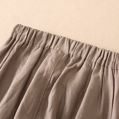 AHLSENTOP Sommerliche Damen-Leinen-lose, lässige, gerade Hose