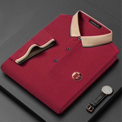 AHLSENTOP Frühling und sommer neue männer lässig revers dünne lose T-shirt POLO-shirt