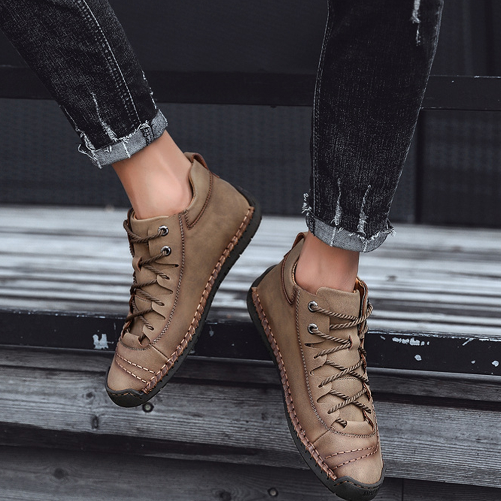 Ahlsentop Handgenähte britische Freizeitstiefel für Herren im Herbst