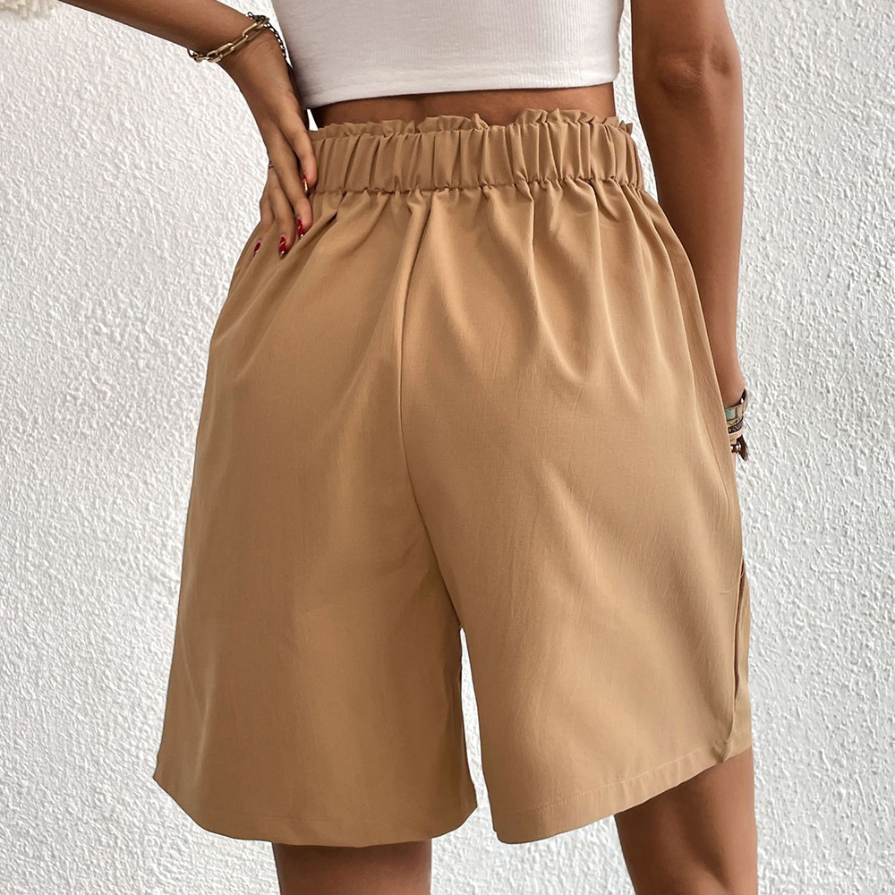 AHLSENTOP Neue Damenshorts mit hoher Taille und weitem Bein