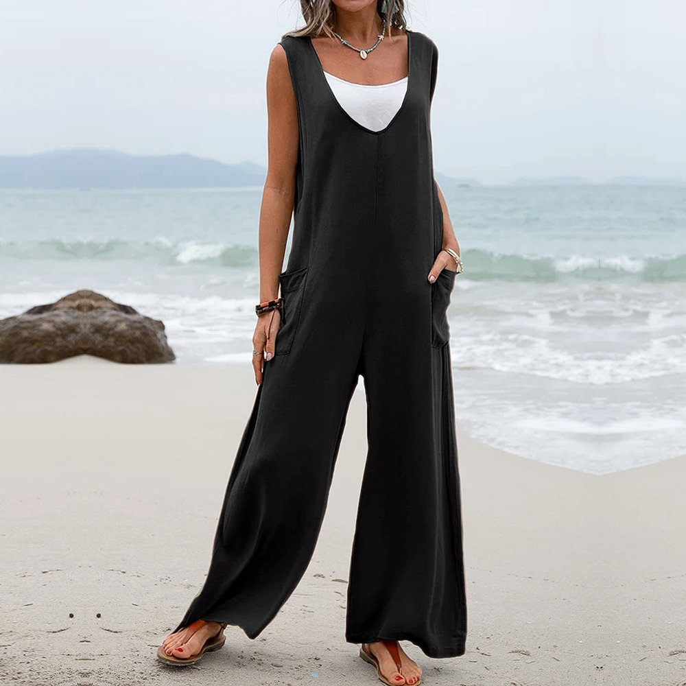 AHLSENTOP™ Ärmelloser, lockerer Sommer-Overall für Damen