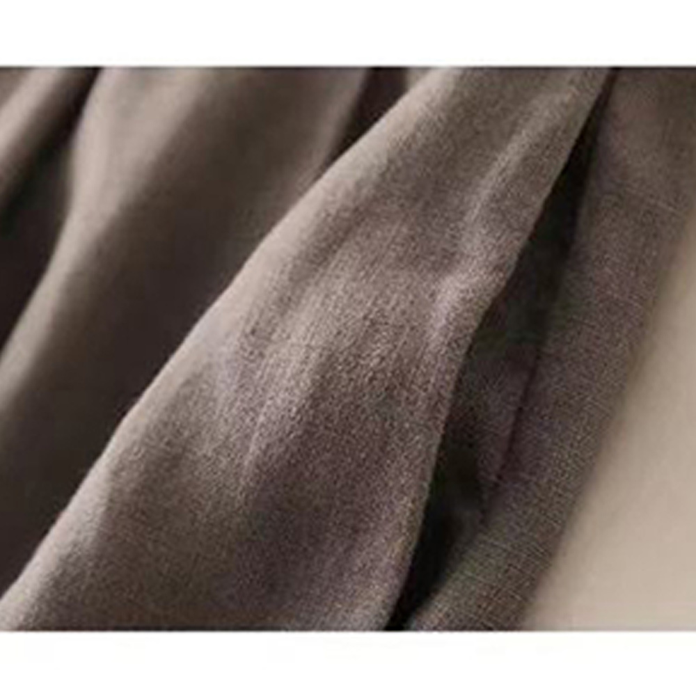 AHLSENTOP Neue hoch taillierte Damenhose mit weitem Bein aus Baumwolle und Leinen mit seitlichem Bindeband