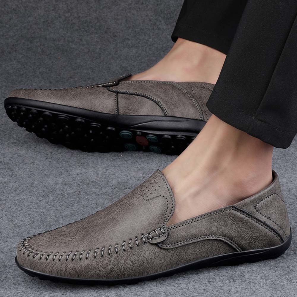 Ahlsentop Neue Slip-On-Freizeitschuhe aus Leder für Herren