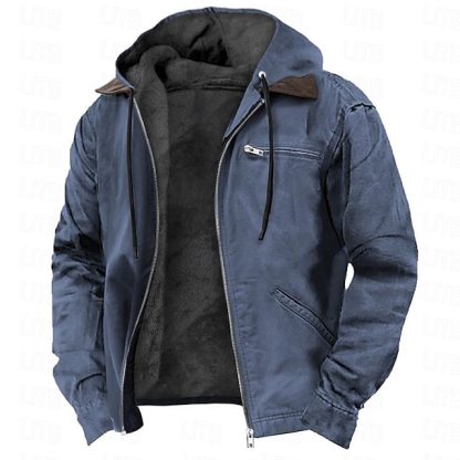Herren Kapuzenjacke im einfachen, retro Streetstyle