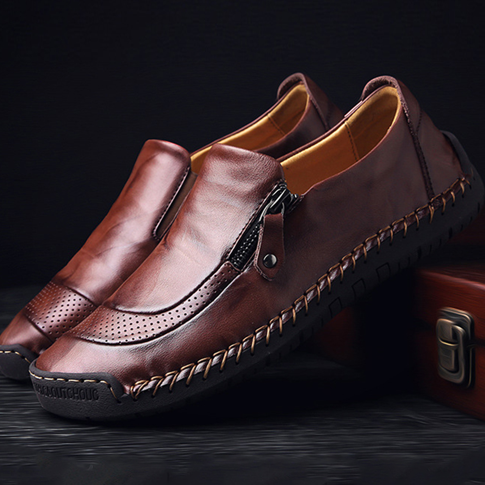 AHLSENTOP Herren-Freizeitschuhe für Frühling und Sommer mit seitlichem Reißverschluss