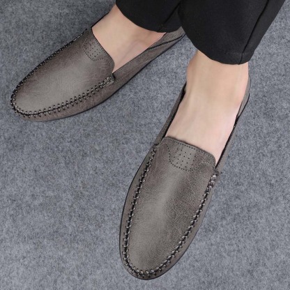 Ahlsentop Neue Slip-On-Freizeitschuhe aus Leder für Herren