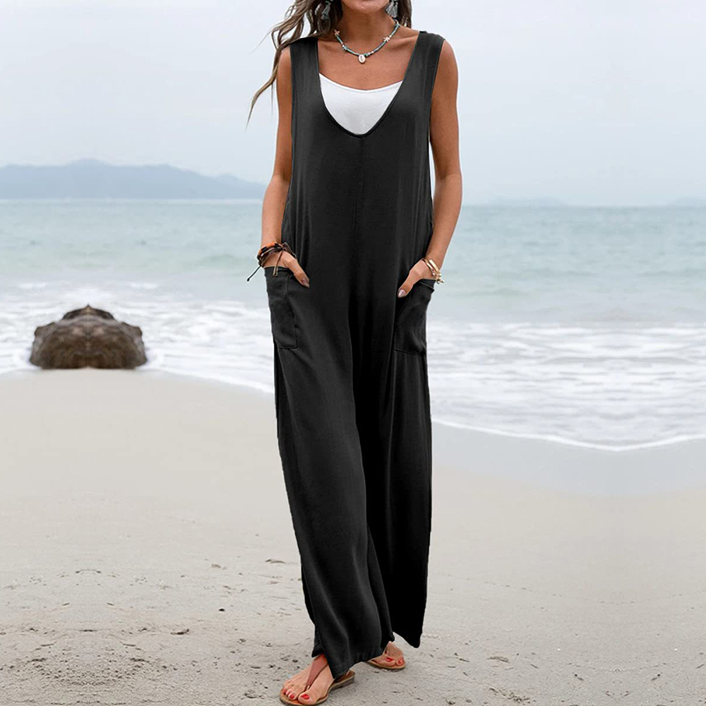 AHLSENTOP™ Ärmelloser, lockerer Sommer-Overall für Damen