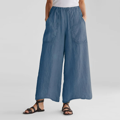 AHLSENTOP Lockere Freizeithose für Damen im Sommer mit Taschen