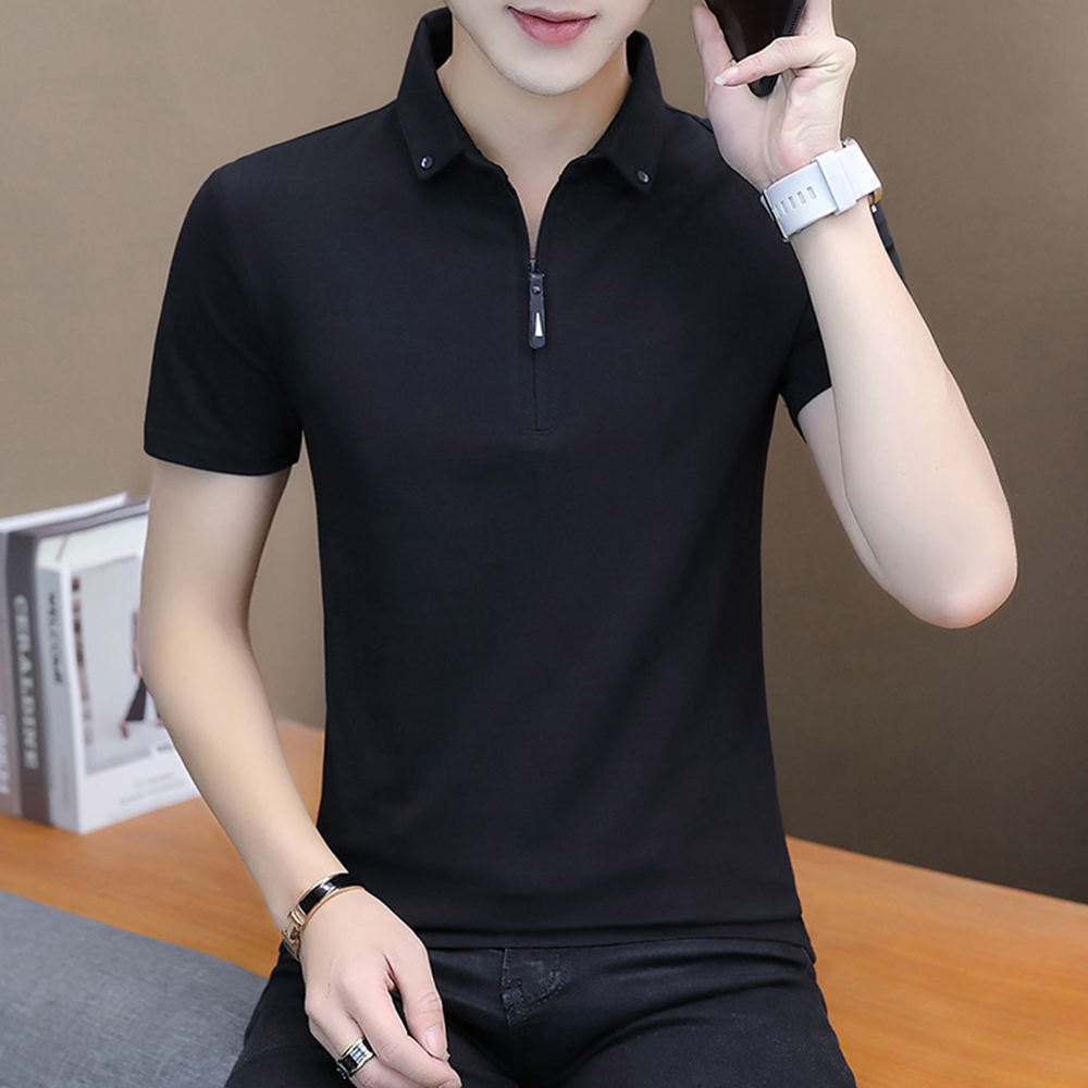Ahlsentop™ Slim-Fit-Poloshirt für Herren mit Reverskragen und Reißverschluss