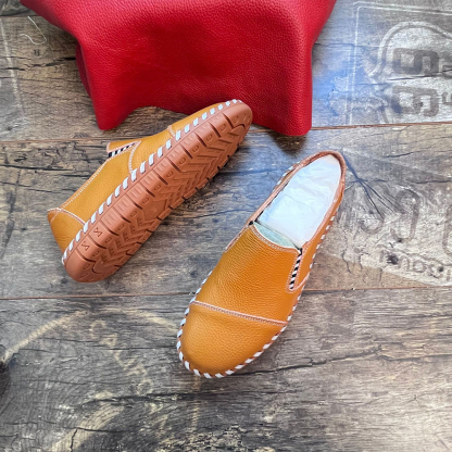 Ahlsentop Handgefertigte Herren-Slipper aus Leder