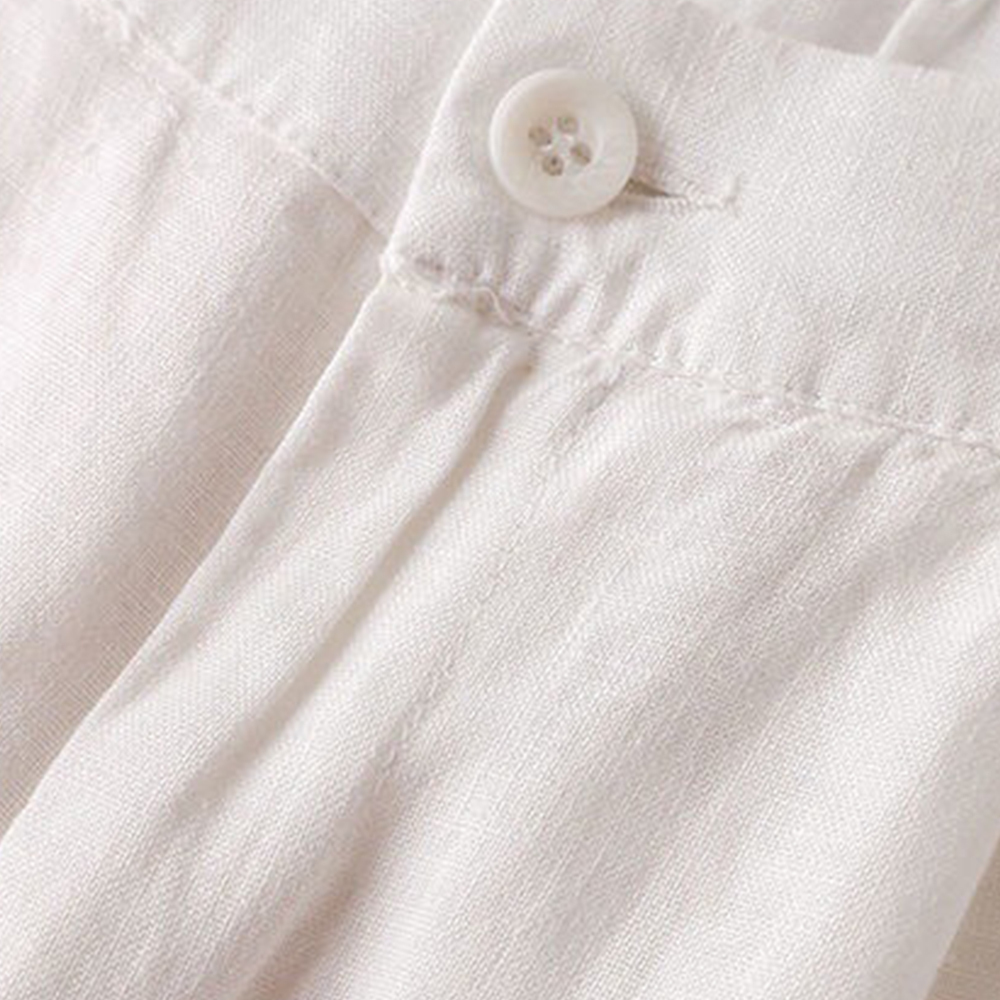 AHLSENTOP Sommerliche Damen-Leinen-lose, lässige, gerade Hose