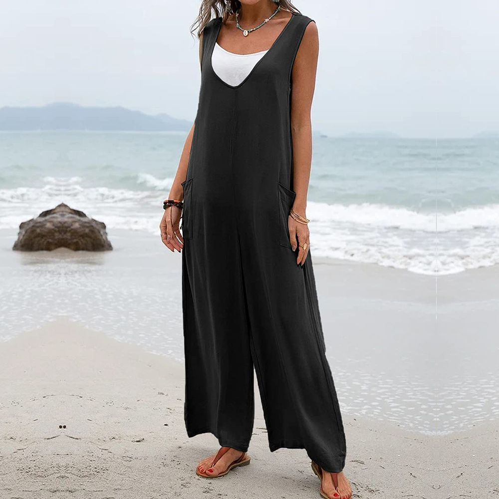 AHLSENTOP™ Ärmelloser, lockerer Sommer-Overall für Damen