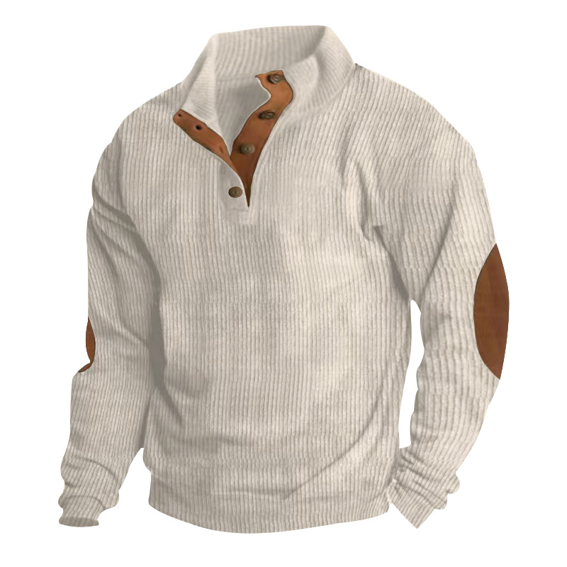 Lässiges Sweatshirt mit Stehkragen und langen Ärmeln für Herren