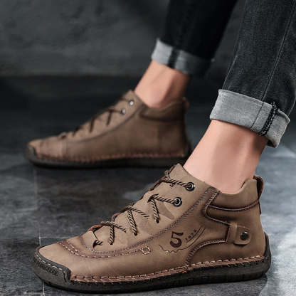 Ahlsentop Handgenähte britische Freizeitstiefel für Herren im Herbst