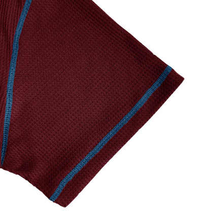 Ahlsentop™ Sommer-Männer-Farbblock-Waffel-Retro-Kurzarmshirt