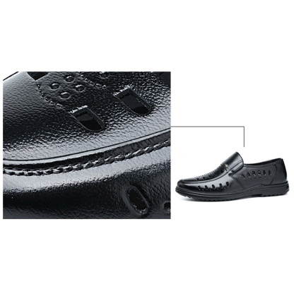 Ahlsentop Sommer-Slip-on-Hohllederschuhe für Herren