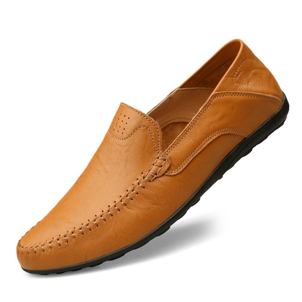 Ahlsentop Lässiger Modetrend, handgenähte Leder-Herrenschuhe