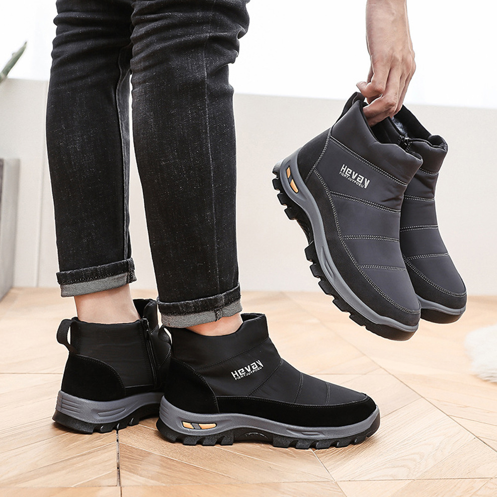 AHLSENTOP Warme und dicke rutschfeste Winterschuhe für Herren