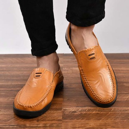 Ahlsentop Bequeme, atmungsaktive Freizeit-Lederschuhe für Herren