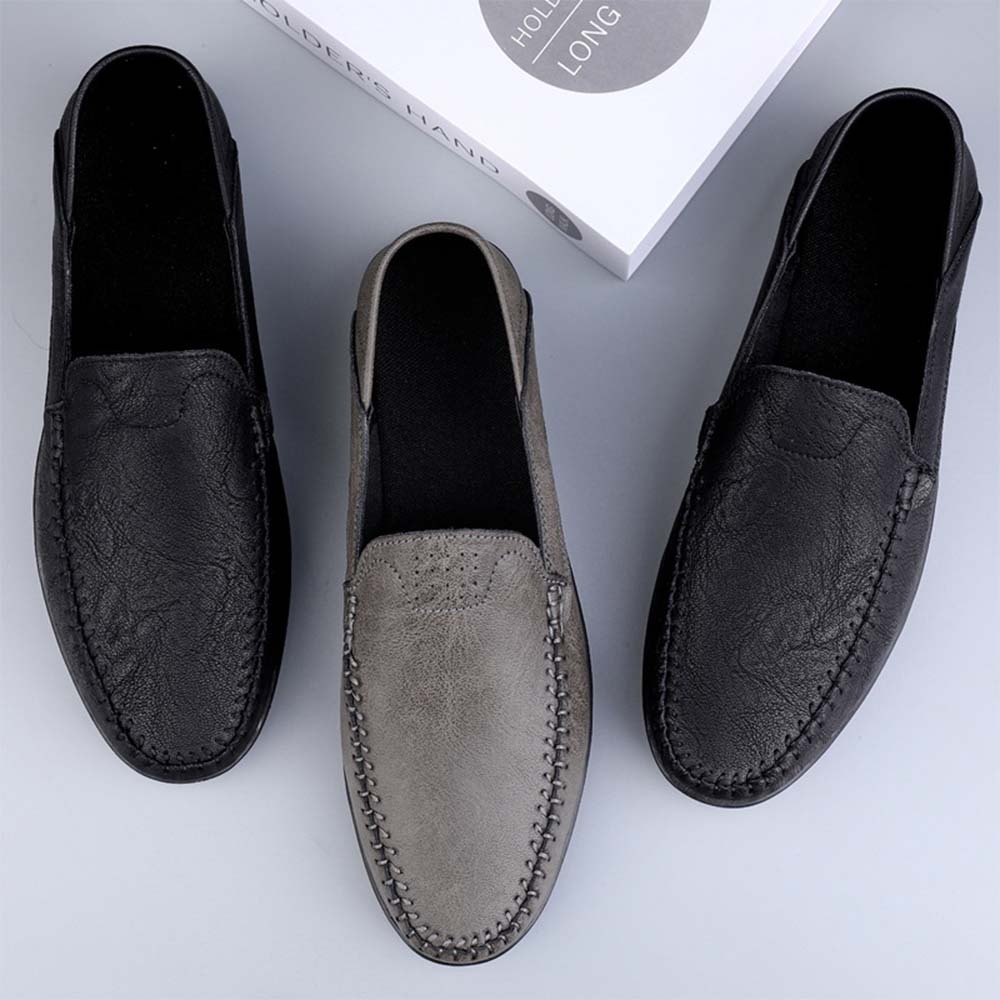 Ahlsentop Neue Slip-On-Freizeitschuhe aus Leder für Herren