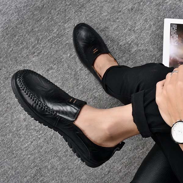 Ahlsentop Bequeme, atmungsaktive Freizeit-Lederschuhe für Herren