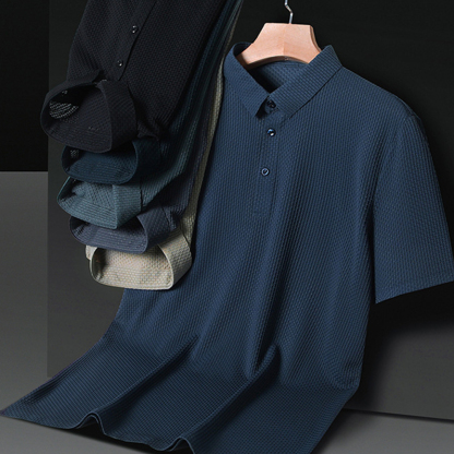 AHLSENTOP™ Lässiges Jacquard-Revers-Poloshirt für Herren
