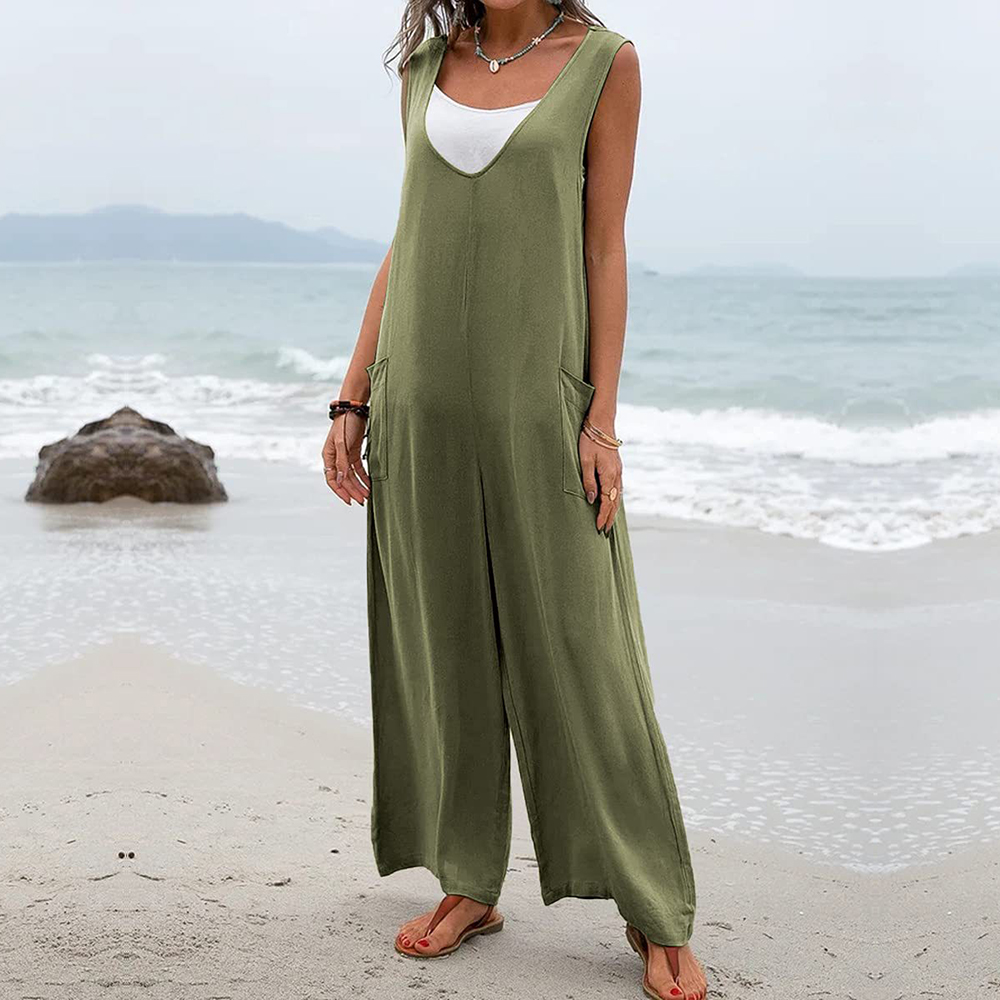AHLSENTOP™ Ärmelloser, lockerer Sommer-Overall für Damen