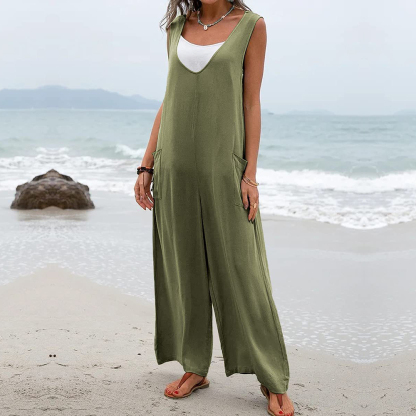AHLSENTOP™ Ärmelloser, lockerer Sommer-Overall für Damen