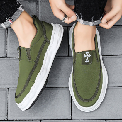 Ahlsentop Slip-On-Segeltuchschuhe mit elastischem Besatz