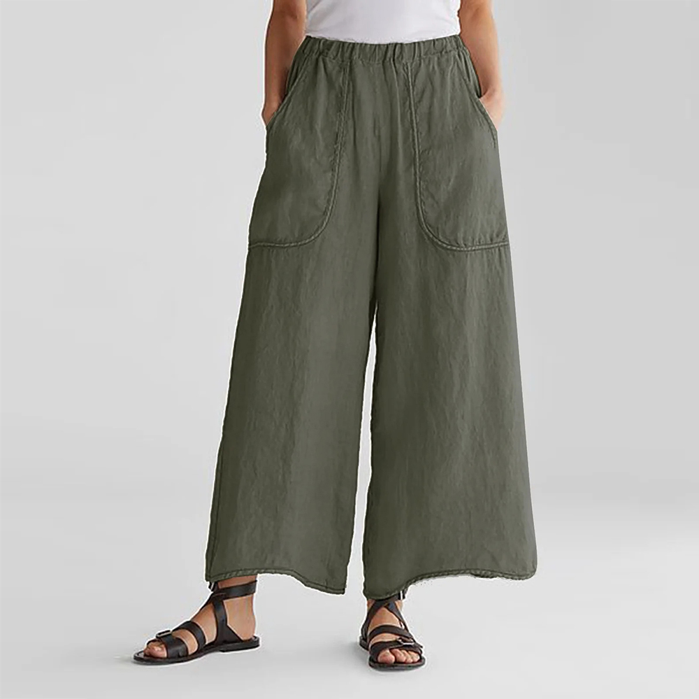 AHLSENTOP Lockere Freizeithose für Damen im Sommer mit Taschen