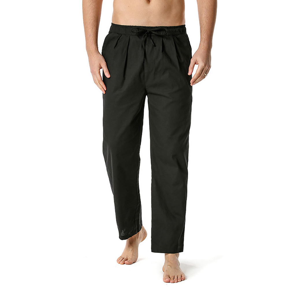 Ahlsentop™ Neue einfarbige, mittelhohe, gerade Nine-Point-Hose für Herren