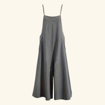 AHLSENTOP™ Damen-Jumpsuit mit hoher Taille ärmellos und weitem Bein
