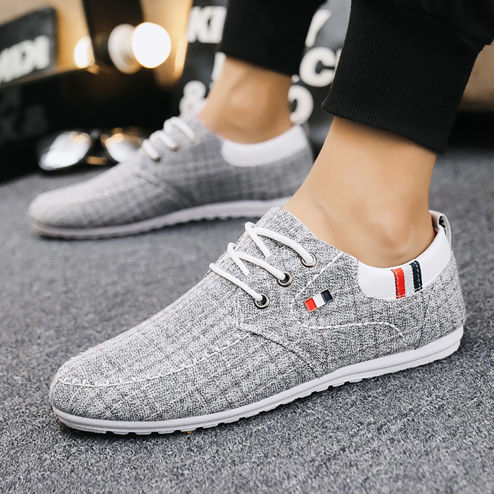 AHLSENTOP™ Herbst neue Herren lässige atmungsaktive flache Segeltuchschuhe