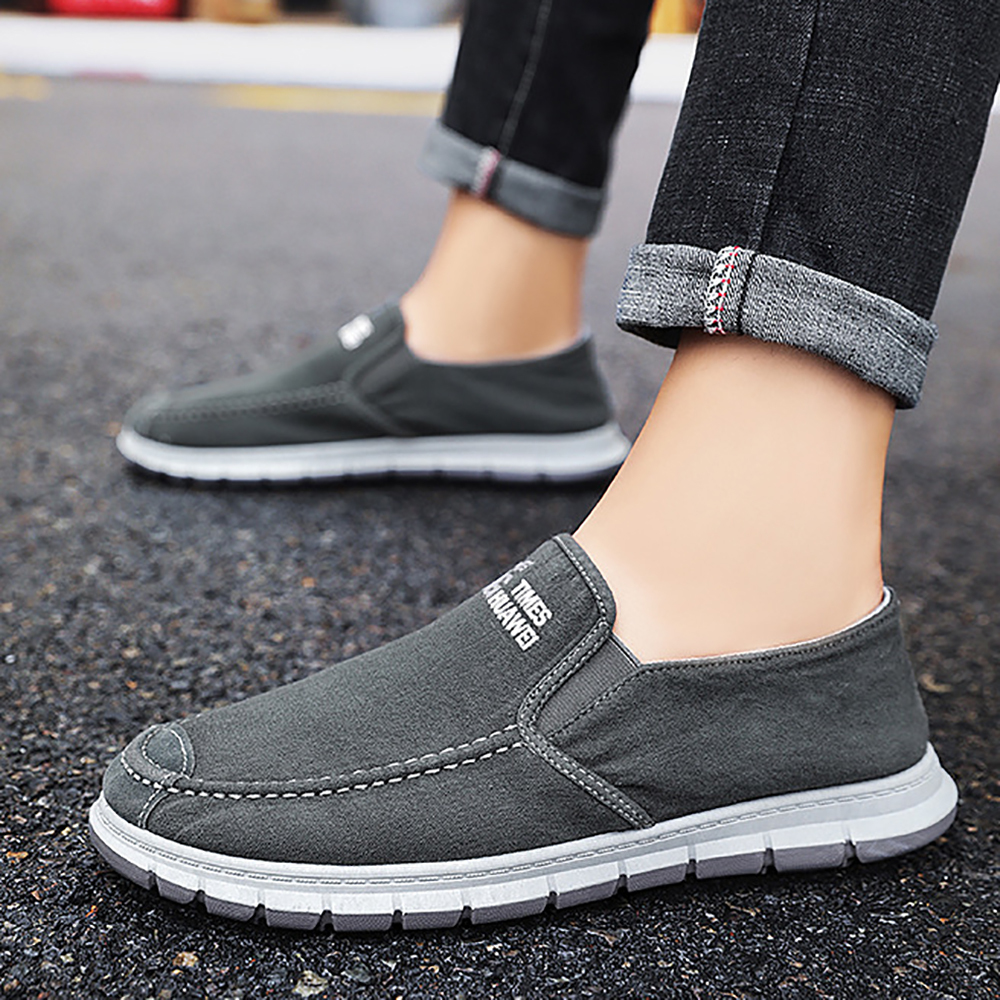 Ahlsentop 2024 Neue lässige, atmungsaktive Slip-On-Leinwandschuhe für Herren