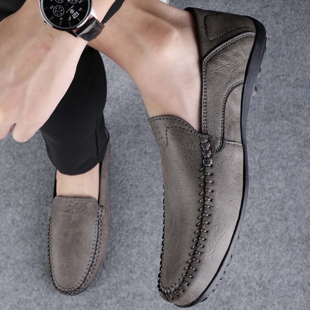 Ahlsentop Neue Slip-On-Freizeitschuhe aus Leder für Herren