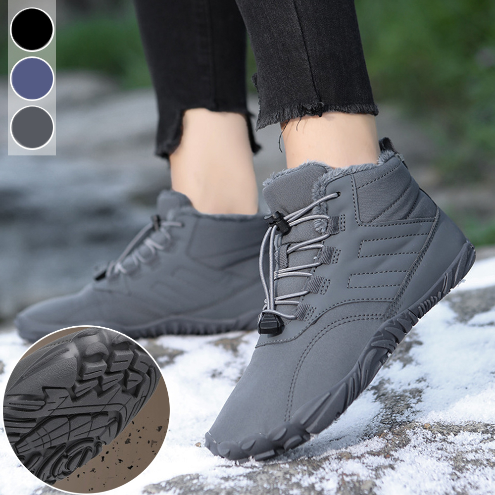 Ahlsentop Neue Outdoor-Fünf-Finger-Schneestiefel, rutschfeste Fleece-Baumwollschuhe
