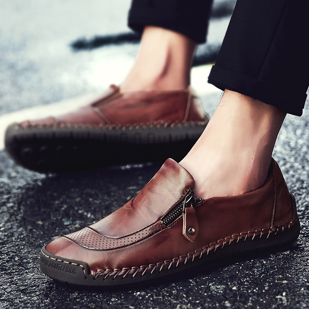AHLSENTOP Herren-Freizeitschuhe für Frühling und Sommer mit seitlichem Reißverschluss