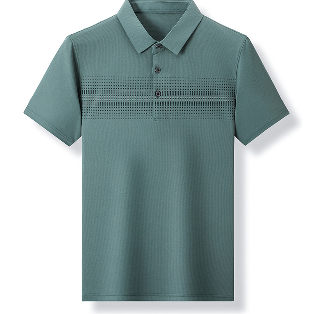 Ahlsentop™ Herren-Kurzarm-T-Shirt aus Eisseide, Herren-Revers-Poloshirt