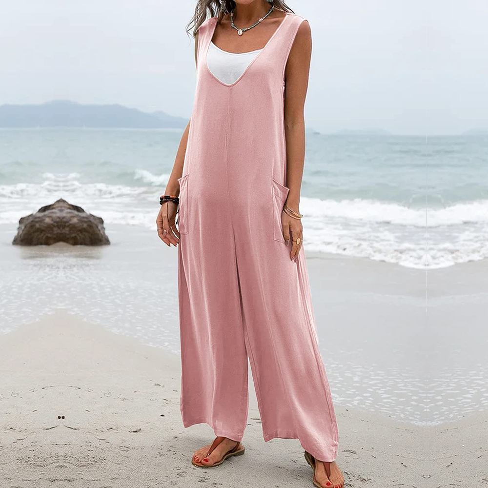 AHLSENTOP™ Ärmelloser, lockerer Sommer-Overall für Damen