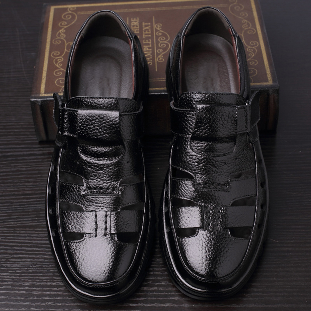 Ahlsentop Herren-Sneaker aus Skelettleder mit Klettverschluss